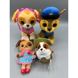 Paw Patrol TY Teenie Ty's‎ Plush Toy Set 4 Pc Dogs Stuffed Animal
